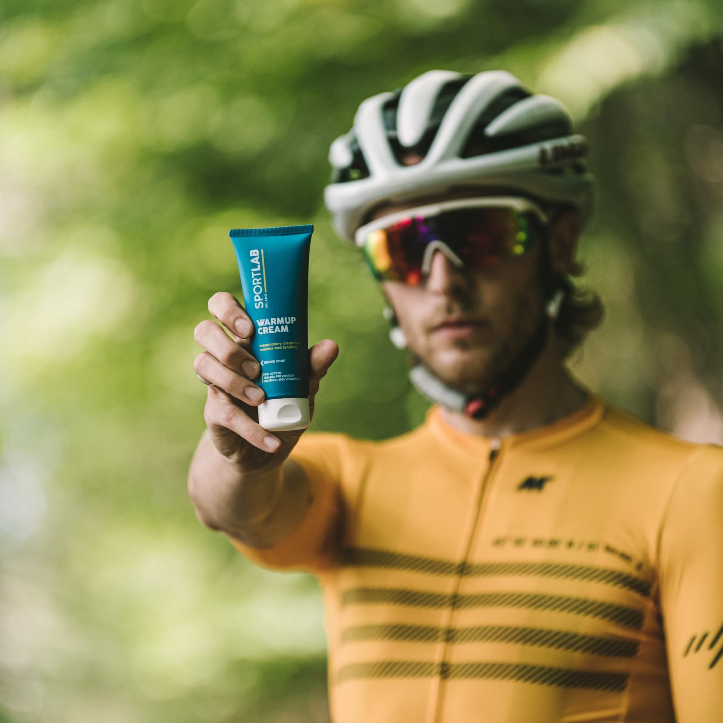 SPORTLAB Milano - WARMUP CREAM - Crema preparatoria e riscaldante per muscoli e tendini | Crema riscaldante per attivare i muscoli prima di fare sport e ridurre il rischio di infortuni | 100ml