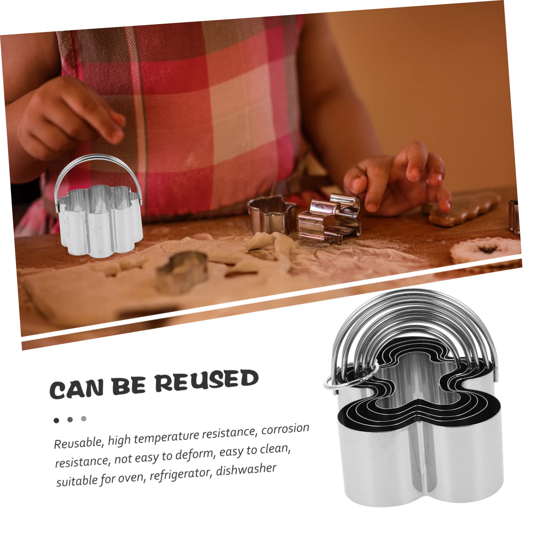 IMIKEYA 5 Sätze 5-teiliges Set Mousse-ringe Backen Plätzchen Keks Bausatz Party-cookie-formen Formen Von Ausstechformen Party-kuchenschneider Silver Rostfreier Stahl 5 Stück * 5