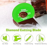 Vista 8 de Disco de corte de vidrio para amoladora angular de 4-1/2 pulgadas, 5 unidades de disco de corte de diamante de cerámica de vidrio de 7/8 pulgadas