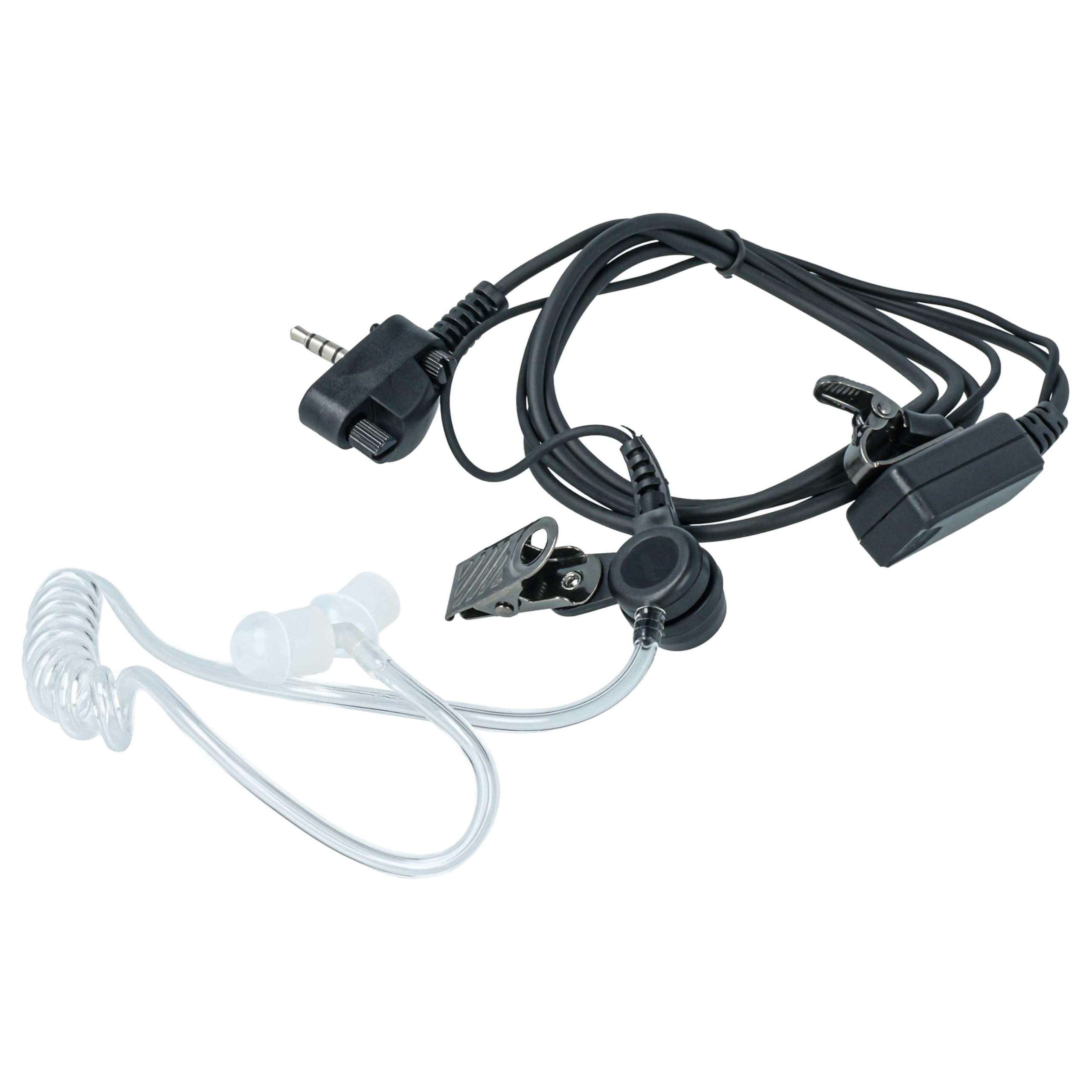 vhbw Zestaw słuchawkowy, 5 sztuk, kompatybilny z Yaesu Vertex VX-351, VX-354, VX-400, VX-410, VX-231, VX-246, VX-350 Radio, Walkie-Talkie - czarny