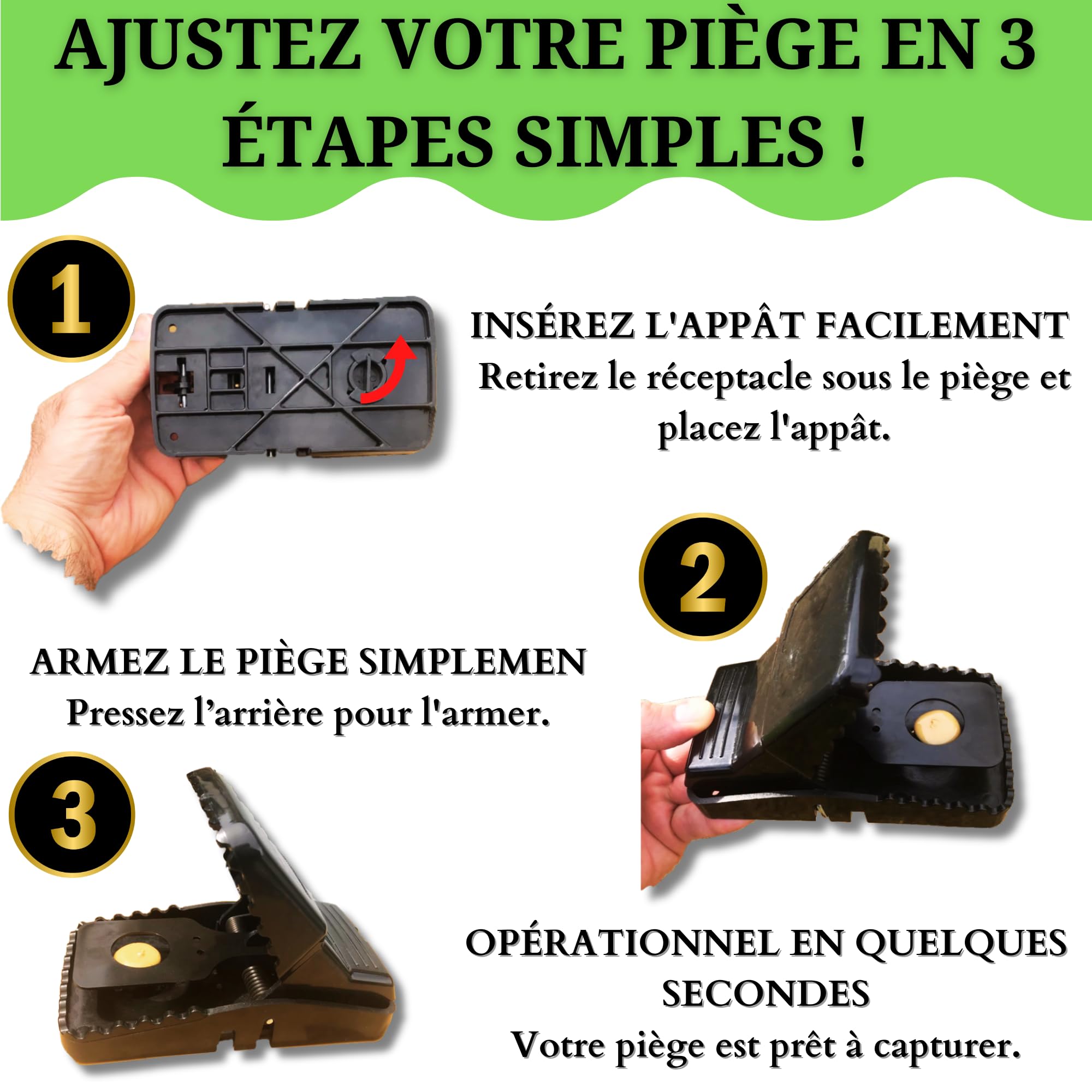 Lot De 5 Pièges à Souris Métalliques Puissants, Efficaces Pour Maison, Bureau, Jardin - 8