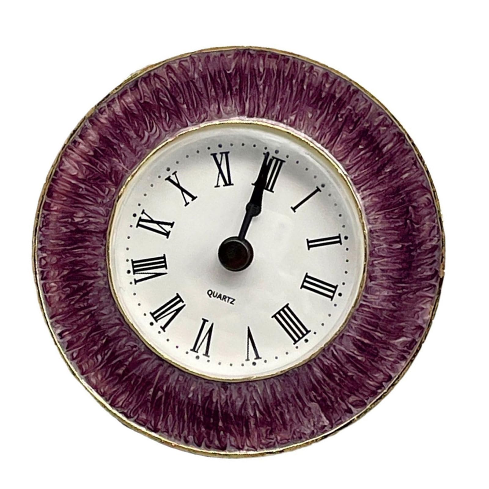 Msioytog Color Metal Clock Quiet Floral Desk Clock in Color, Vintage Elegant Clocks for Home or Decoration Elegant