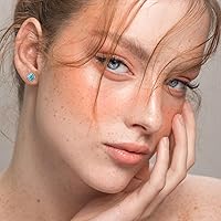 Vista 22 de Tibetan Turquoise Earrings 925 Sterling Silver Post Stud Boho Gemstone Hypoallergenic Handmade Earrings for Women Trendy Fashion