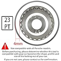 Vista 74 de ABC-67 21Pt Outer Ring 2mm Wheel Locking Nut Key for Porsche VW Toureg Panamera/Cayenne/Macan/Cayman/SUV, Nut Socket Adapter, Anti-Theft Lug Nut