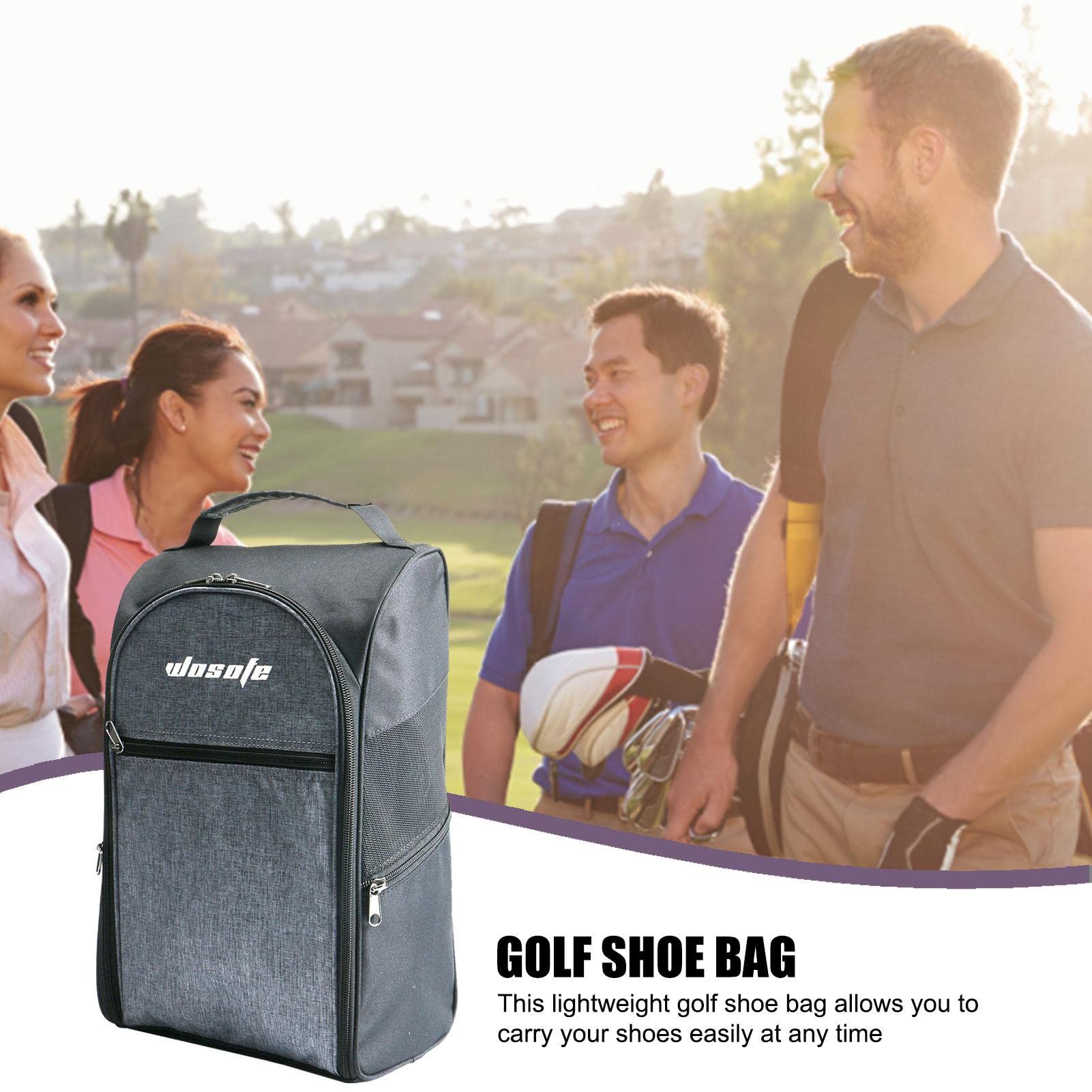 Sac à Chaussures de Golf - Golf Organizer Bag Ventilation Mesh | Sacs de Transport de Chaussures de Voyage de Sport, Double Poche extérieure pour Accessoires, pour Femmes et Hommes