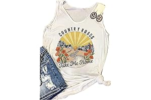 COWBOY TAKE ME AWAY FLORAL TANK
