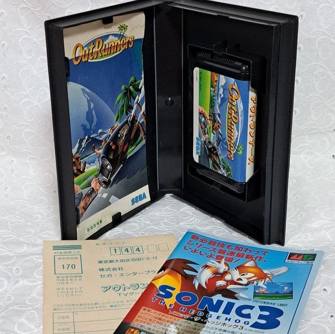 16ビットポケットMDプラス MD ＆ セガ アウトランナーズソフト中古品