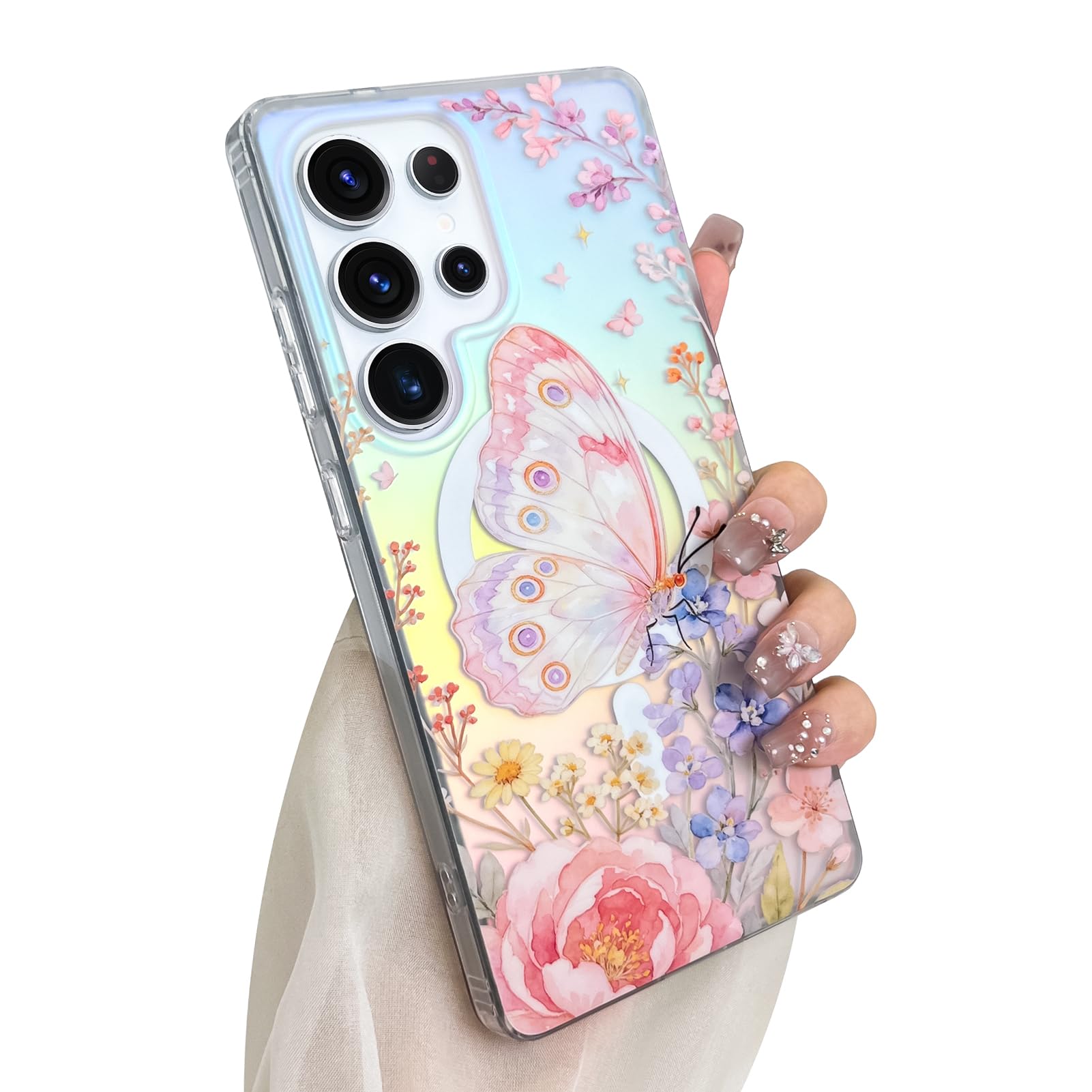 SAKUULO Custodia magnetica iridescente per Samsung Galaxy S25 Ultra