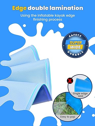 Vista 22 de VISTOP - Alfombrilla antideslizante con aspersión para niños y perros, de verano, para piscina y el patio trasero, para bebés, niñas, niños o perros