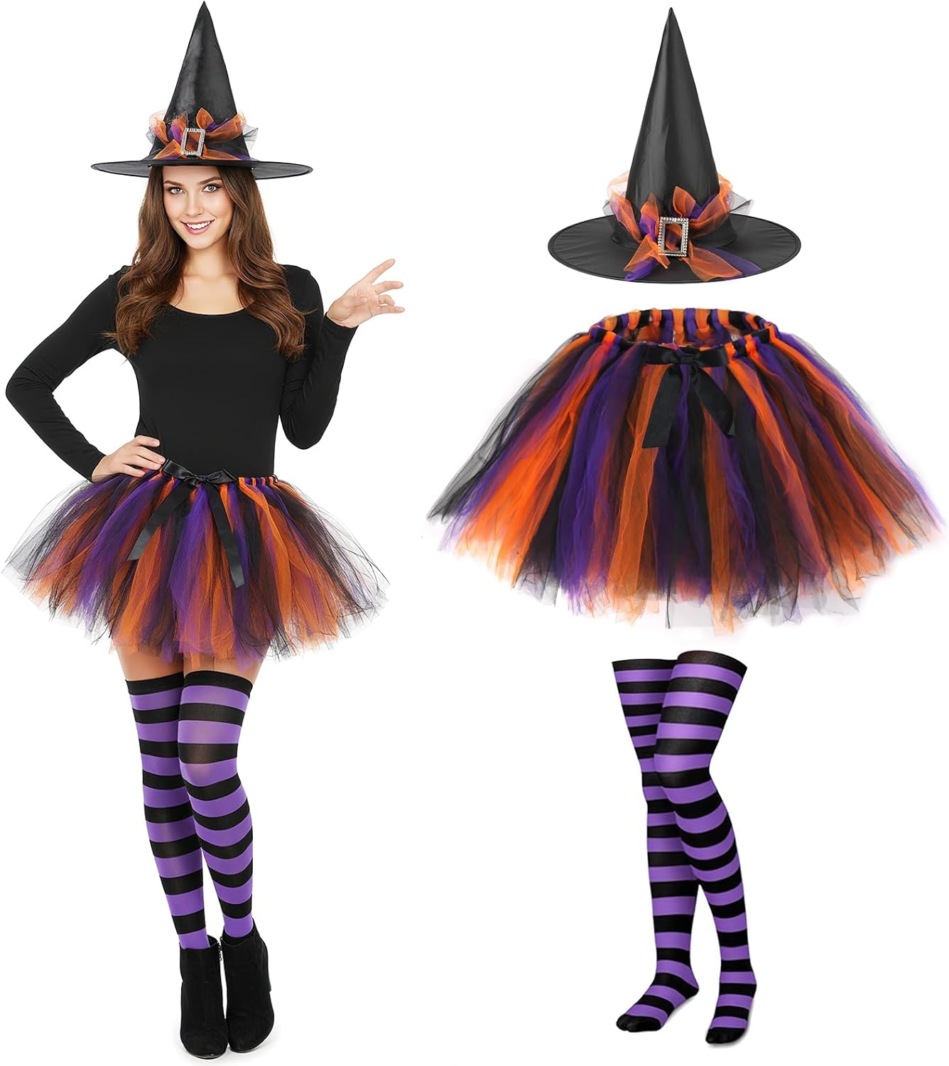Déguisement Sorcière Avec Chapeau Femme Halloween - Déguisements