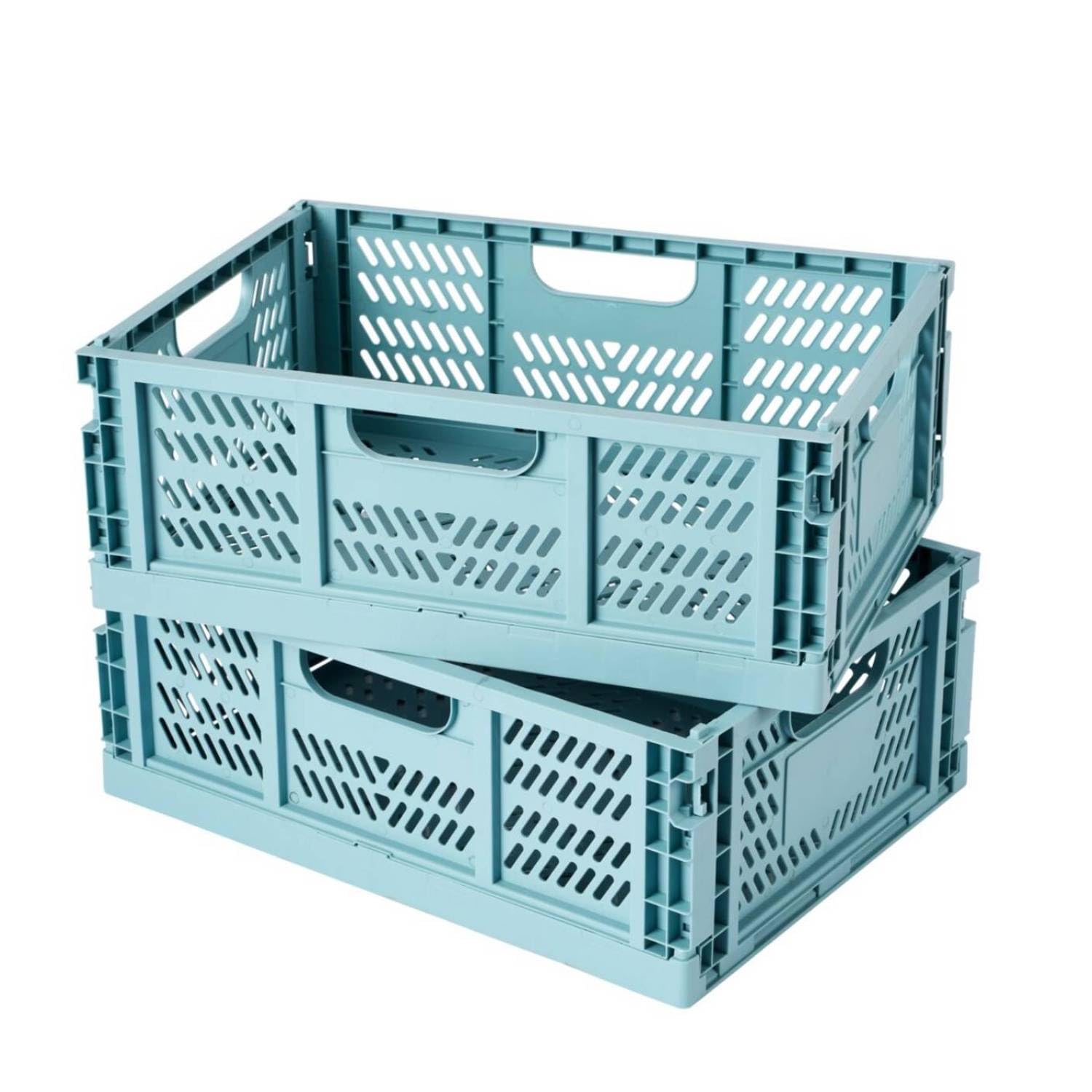 lakeland Large Folding Storage Crates – Set of 2