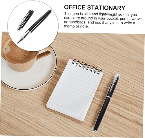 Miniatura 9 de STOBOK 1 Unidades de la pluma de la firma Negro sostenedor de la pluma de cerámica titular de la pluma colegas de la familia pluma de metal pluma