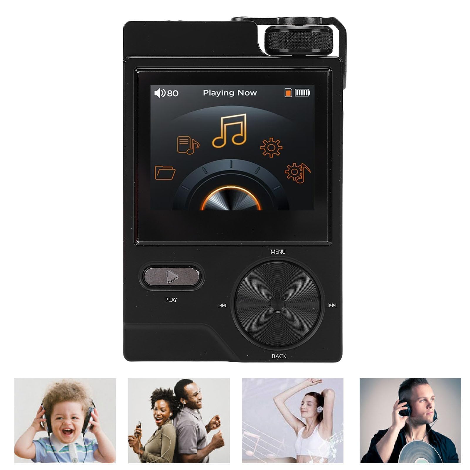 Tangxi Lecteur MP3 HiFi avec écran de 5 Cm, 64 Go de Stockage, pour Usage