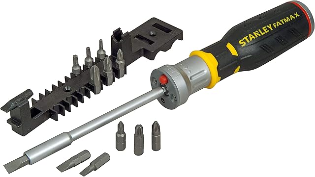 Stanley FMHT0-62689 Bit-Screwdriver with 12 Bits and LED, Black/Yellow, Set of 14 Piece