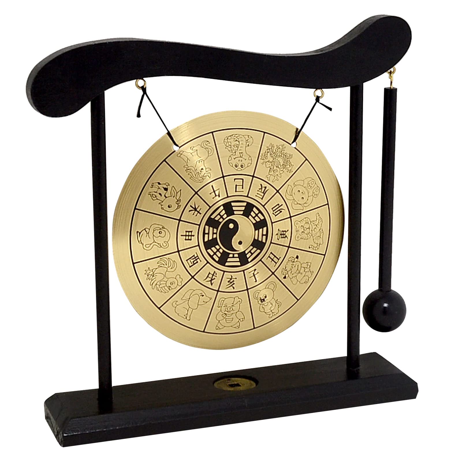 Zen Art Ottone Feng Shui Desktop Gong (W1649)