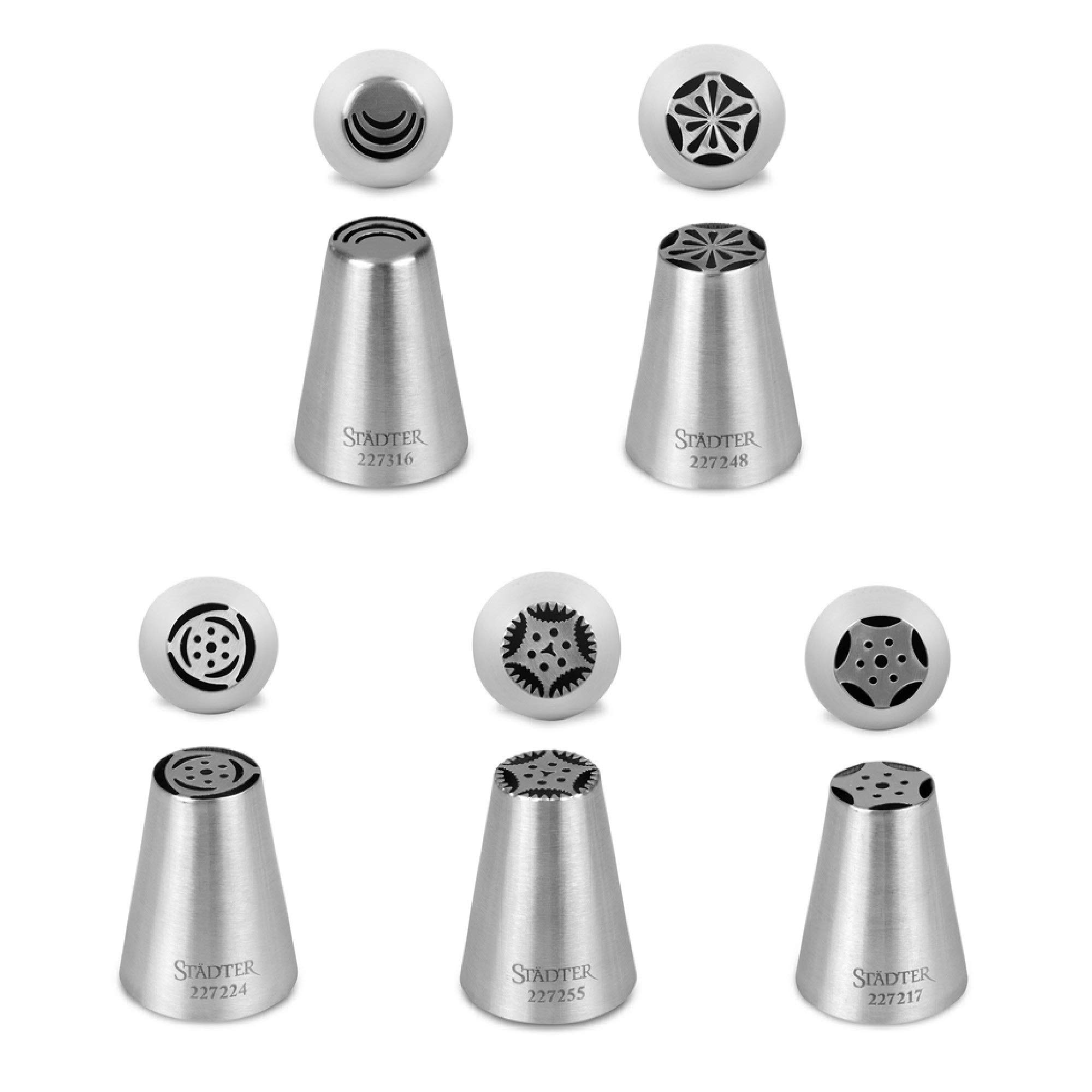 Städter Blanco - Boquillas Para Manga Pastelera (18 Mm, 5 Unidades)