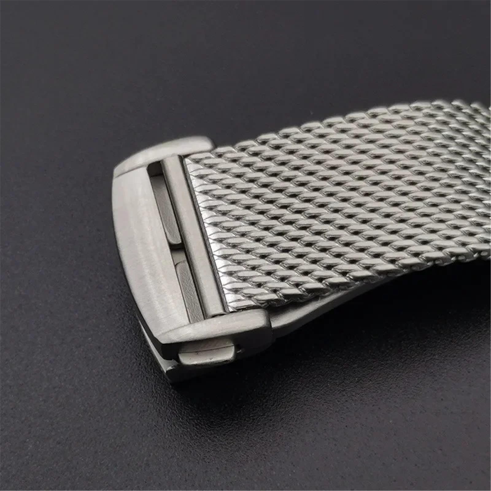 Correa de reloj de malla de acero inoxidable for hombre y mujer, correa de reloj de malla metálica Universal de 20mm y 22mm for cuarzo o reloj inteligente, correa de repuesto