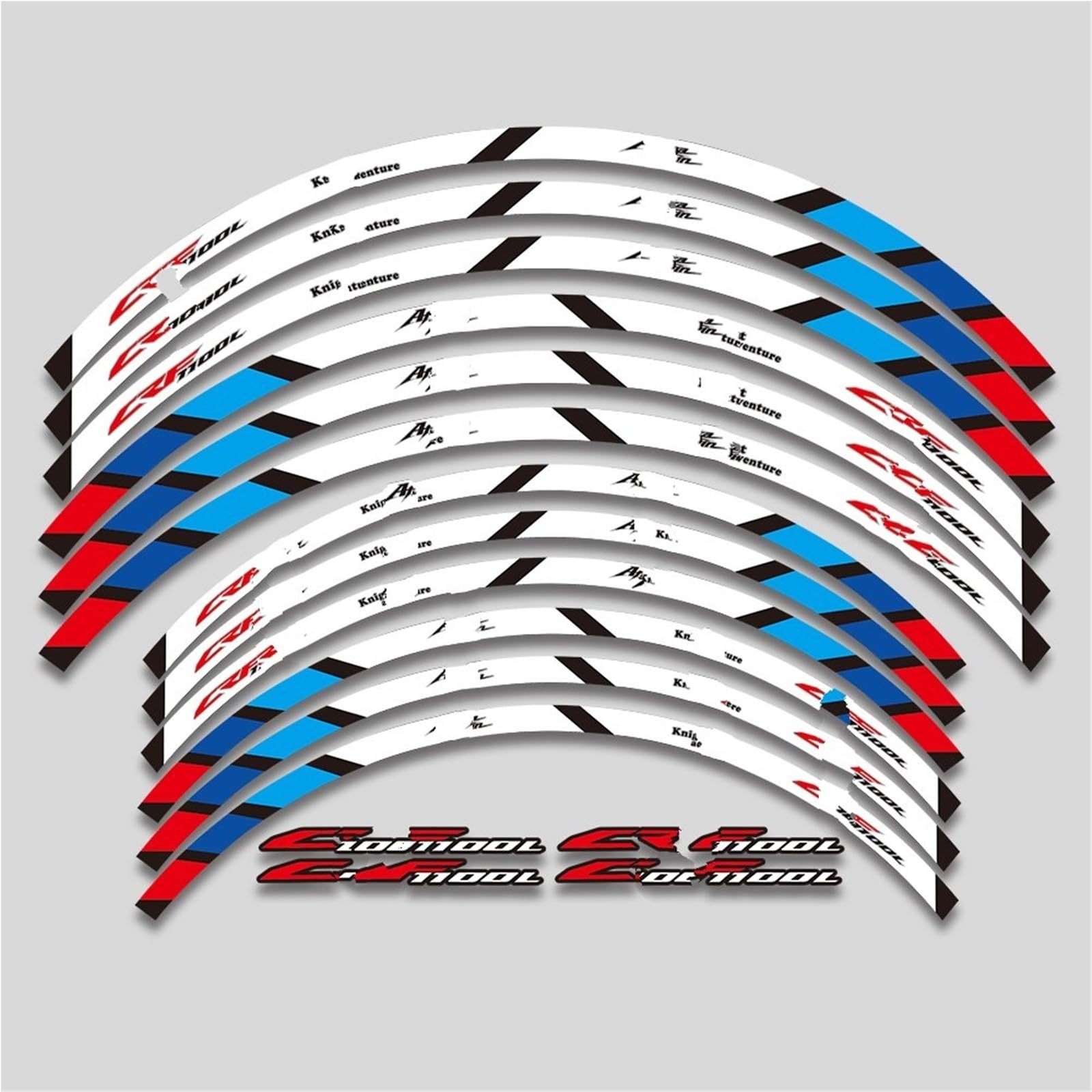 Motorrad Zubehör Räder Aufkleber Felge Reifen Reflektierende Streifen Aufkleber Für Africa Twin Crf1100l C&RF 1100L CRF1100L(Set Meal 6)