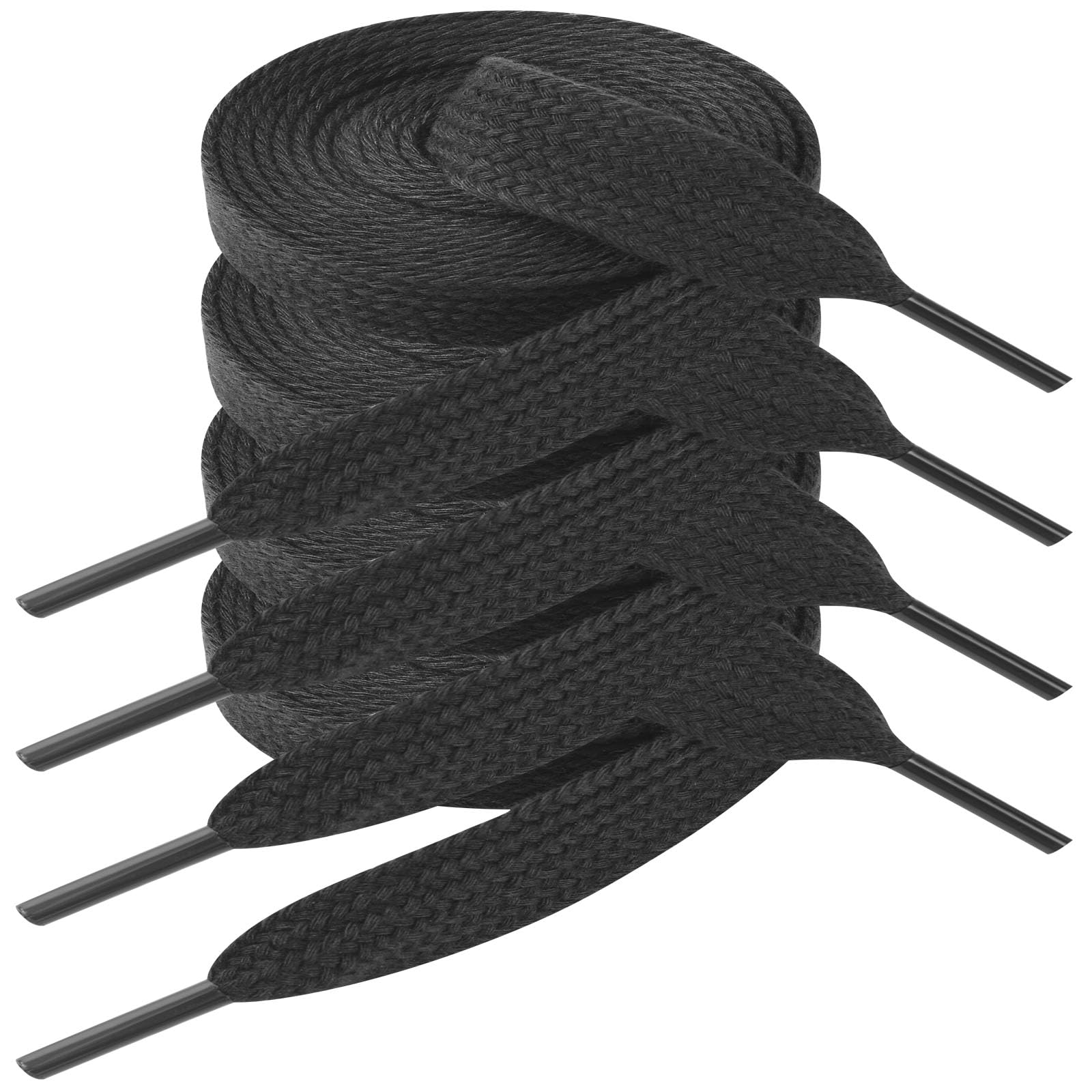 Vicloon 2 Paar 15mm Breite Flach Schnürsenkel, Premium Reißfeste Schuhbänder, Universelle Ersatz Shoelaces aus Baumwolle für Sneaker, Sportschuhe, Laufschuhe, Turnschuhe, Kinderschuhe