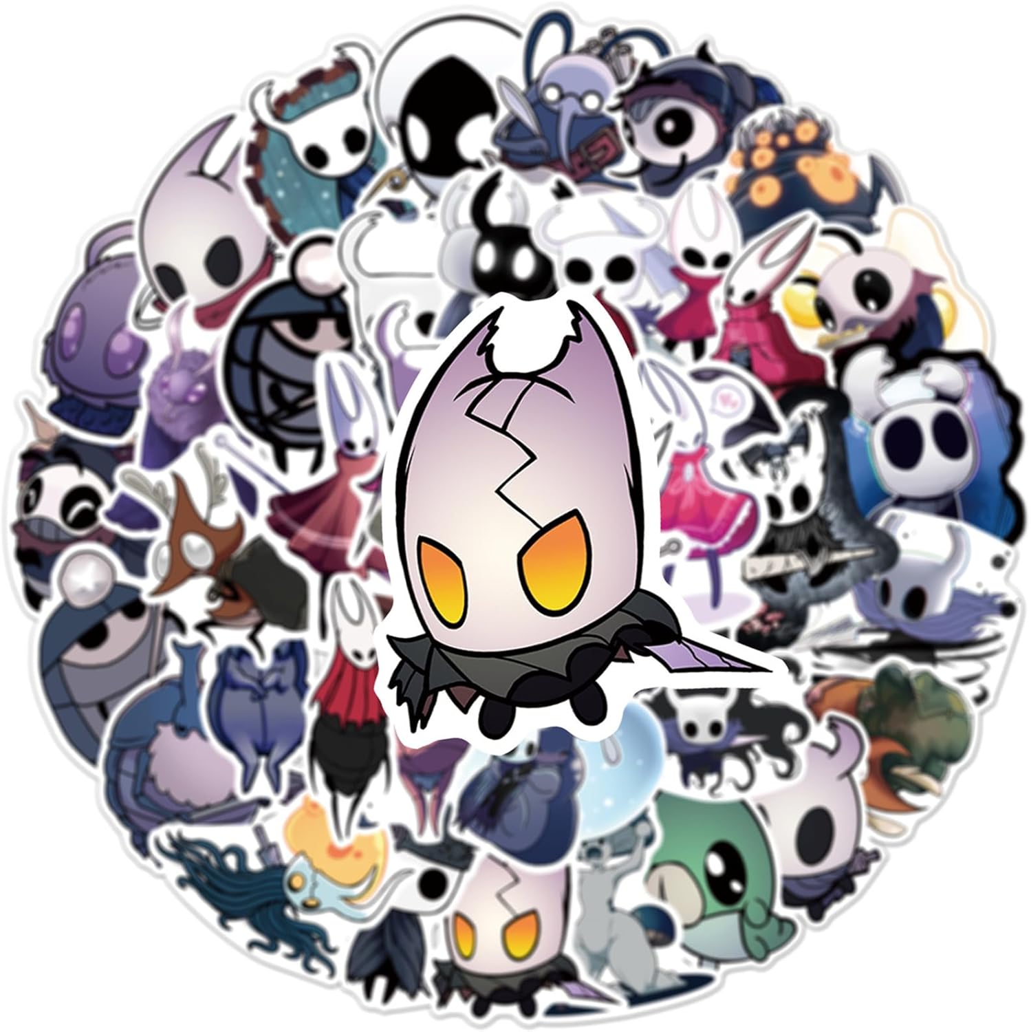 Hollow Knight Stickers for Kids 50PCS Hollow Knight Stickers,Hot Cartoon Game Vinyl Sticker for Water Bottle Laptop Phone Scrapbooking Journaling for Adults Teens for Party Supply Favor Decor - Image 7