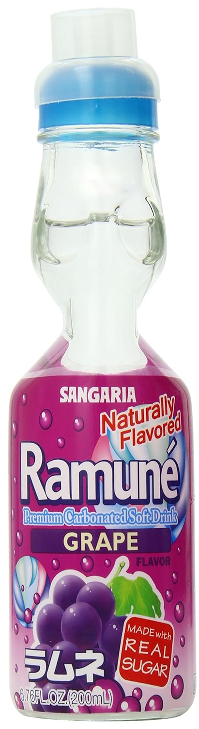 Sangaria Ramune Grape, 6.76 Fl Oz (Pack of 6)
