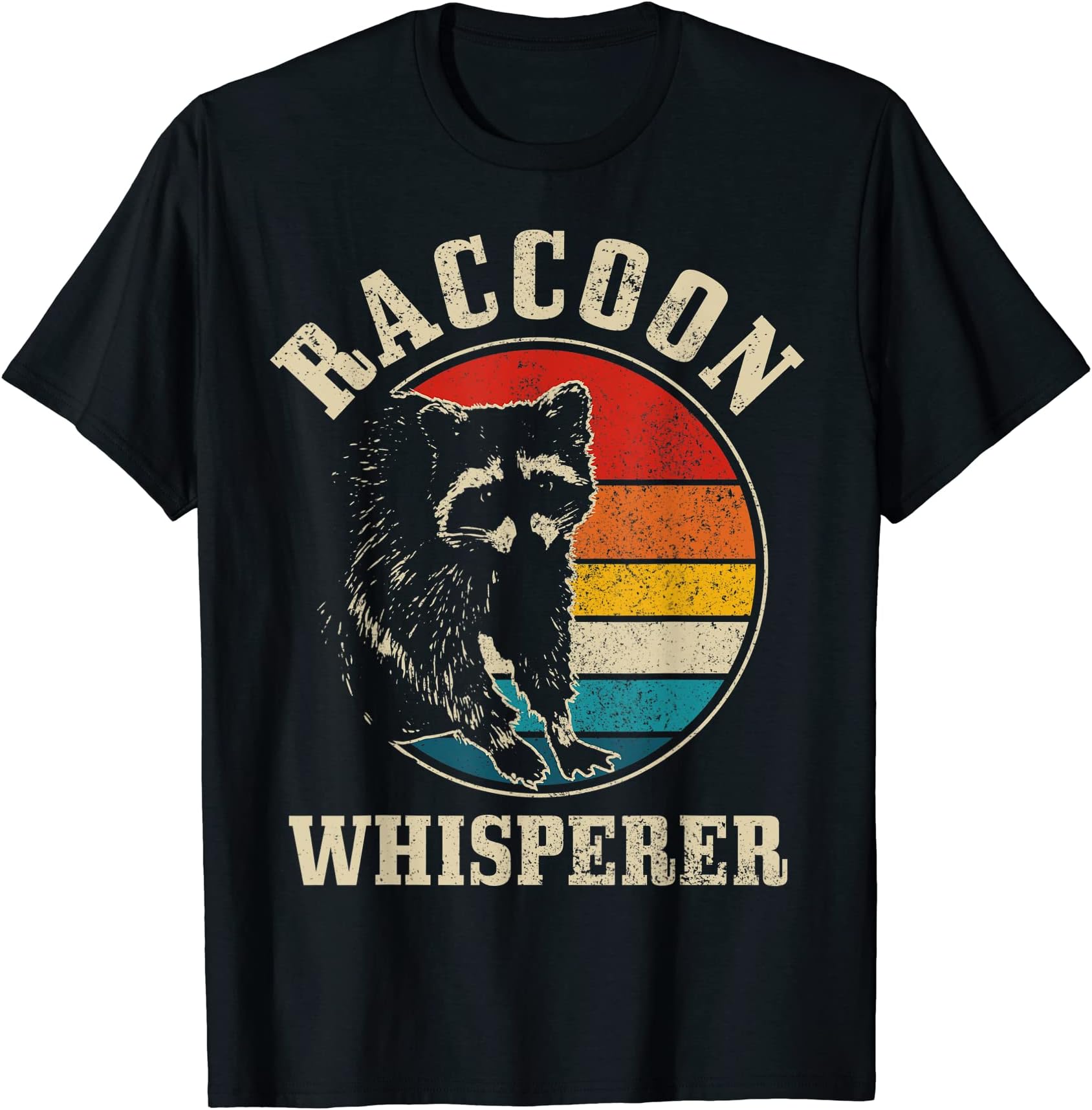 Raccoon WhispererVintage Retro Raccoon Street Cat T-ShirtOEKO-TEX STANDARD 100