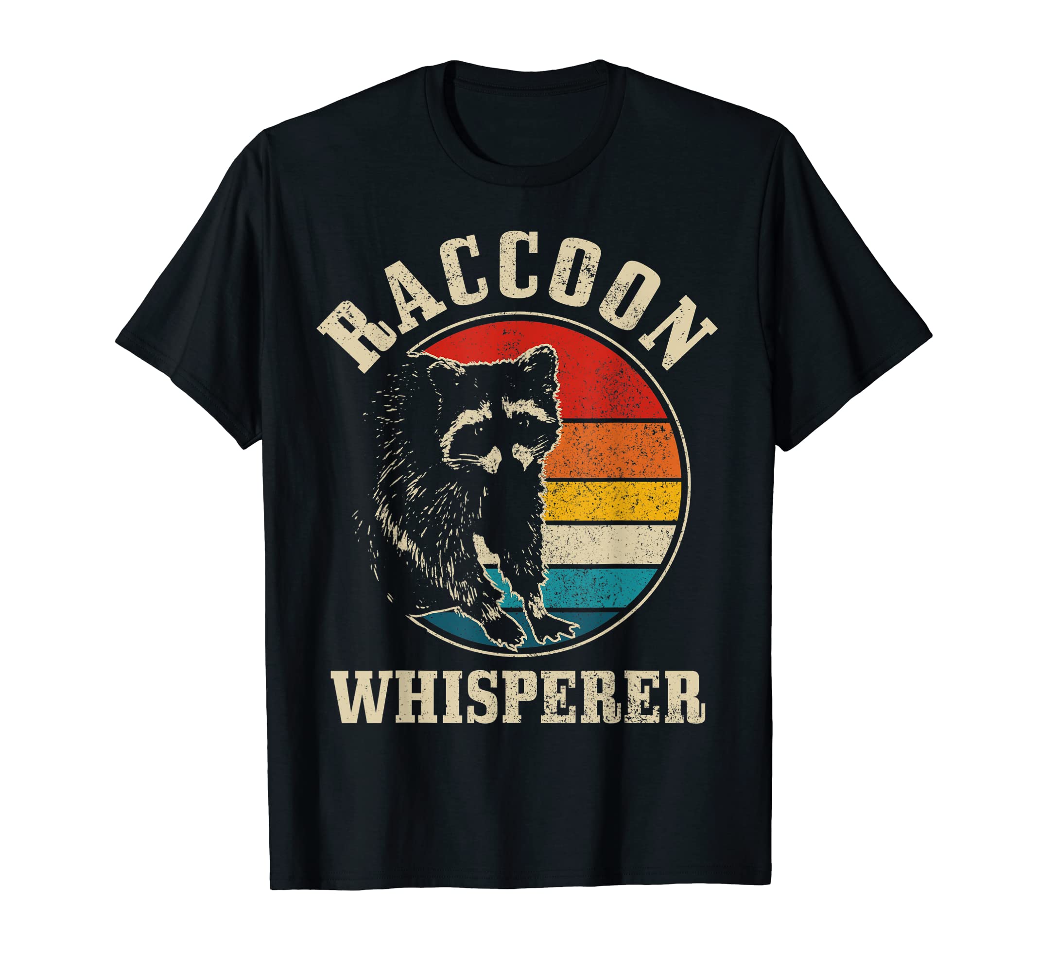 Raccoon WhispererVintage Retro Raccoon Street Cat T-ShirtOEKO-TEX STANDARD 100