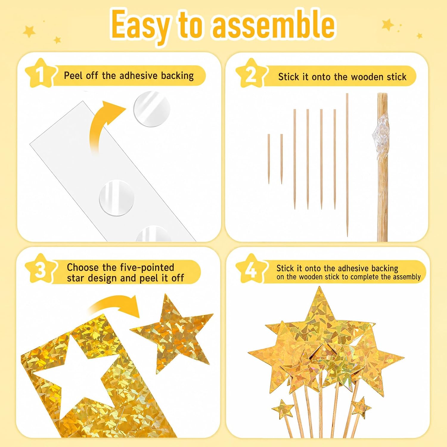 35pcs Gold Star Cupcake Toppers Glitter Star Cake Toppers Twinkle Cupcake Picks Baby Shower Cake Decorations For Wedding Engagement Bridal Shower Birthday Party Supplies Mixed Size