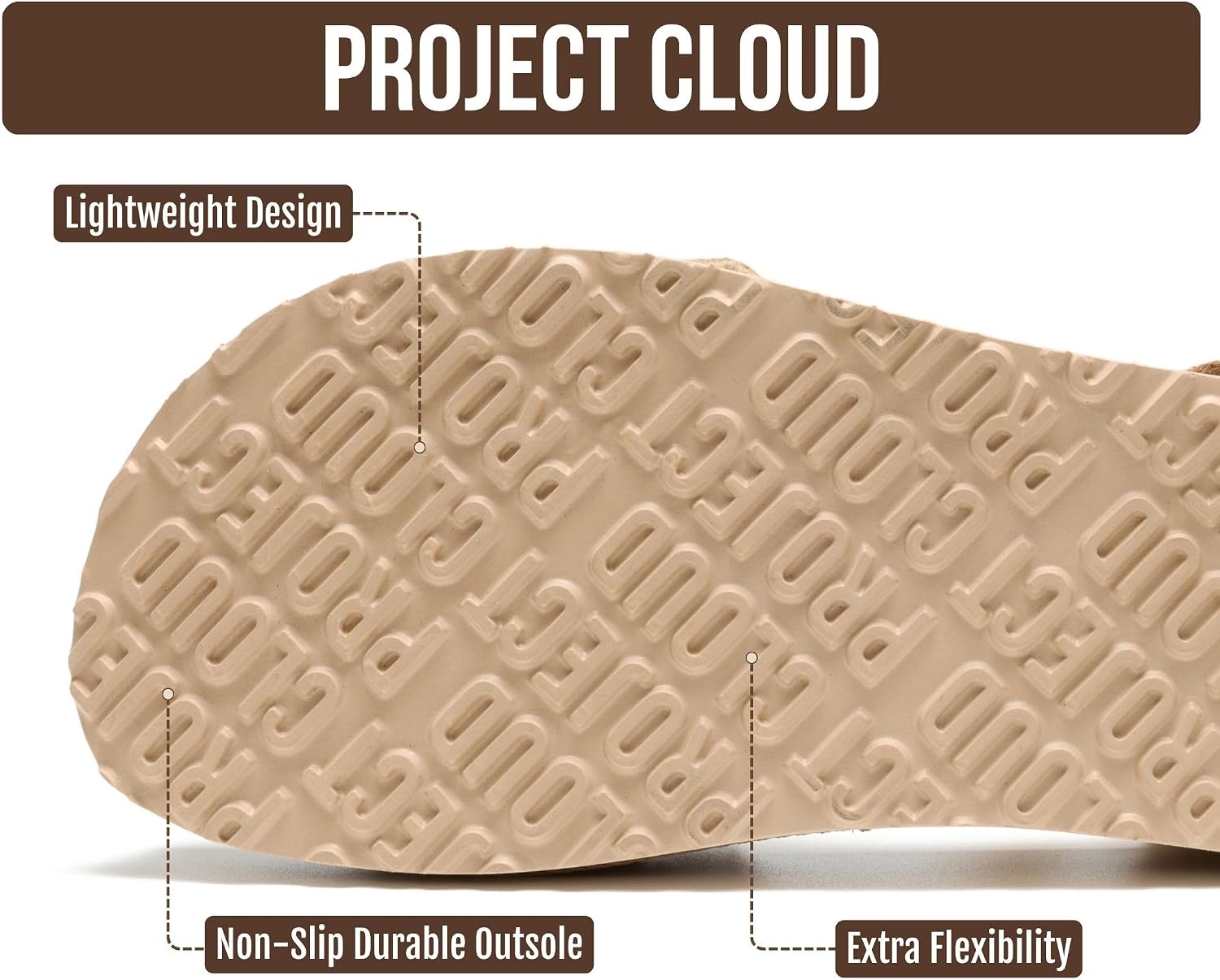 Project Cloud 100% Genuine Leather Platform Sandals & Slides for Women image 4