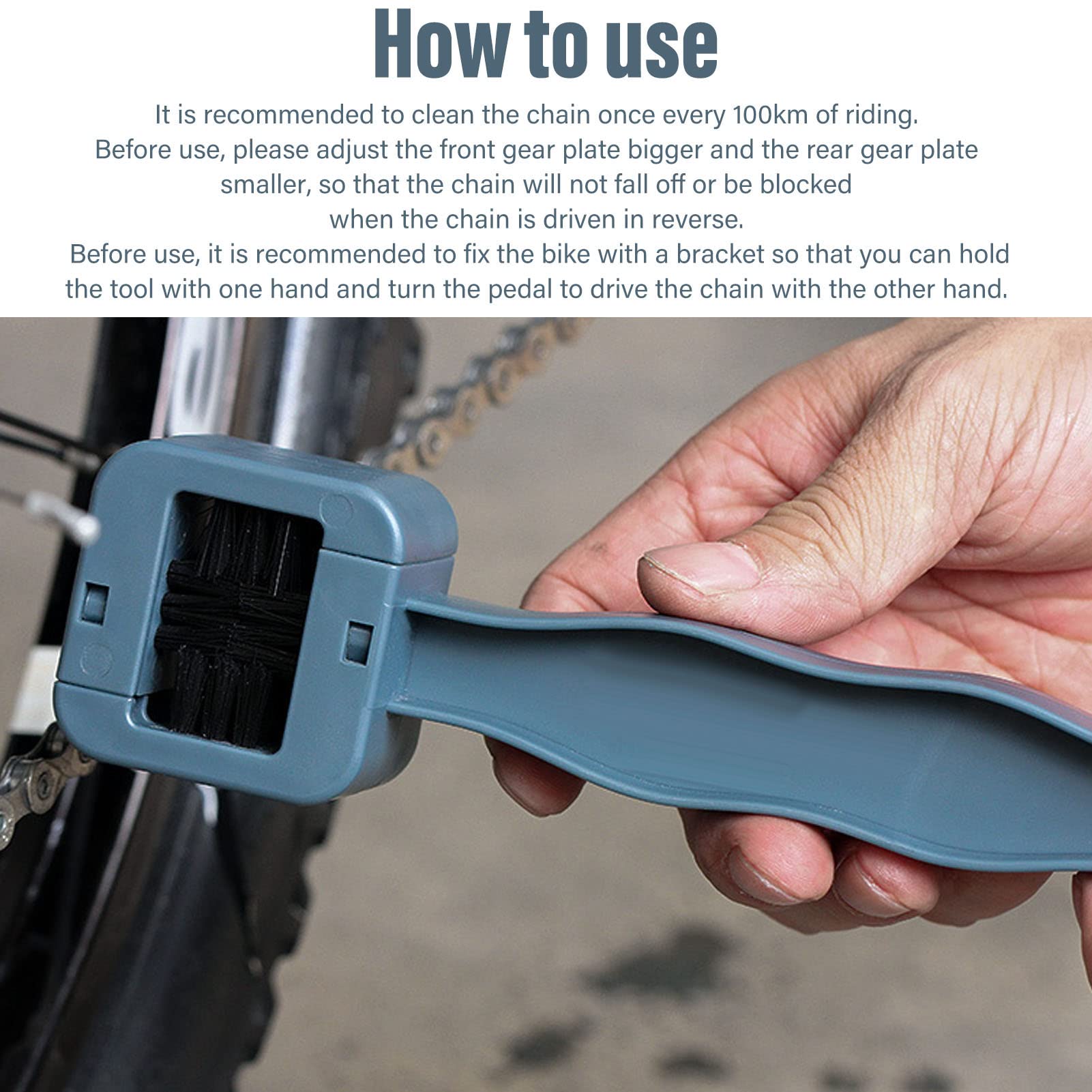 Pilipane Chain Cleaning Tool Bike Chain Crankset Brush Motorcycle Washer Cleaner Brush Tools