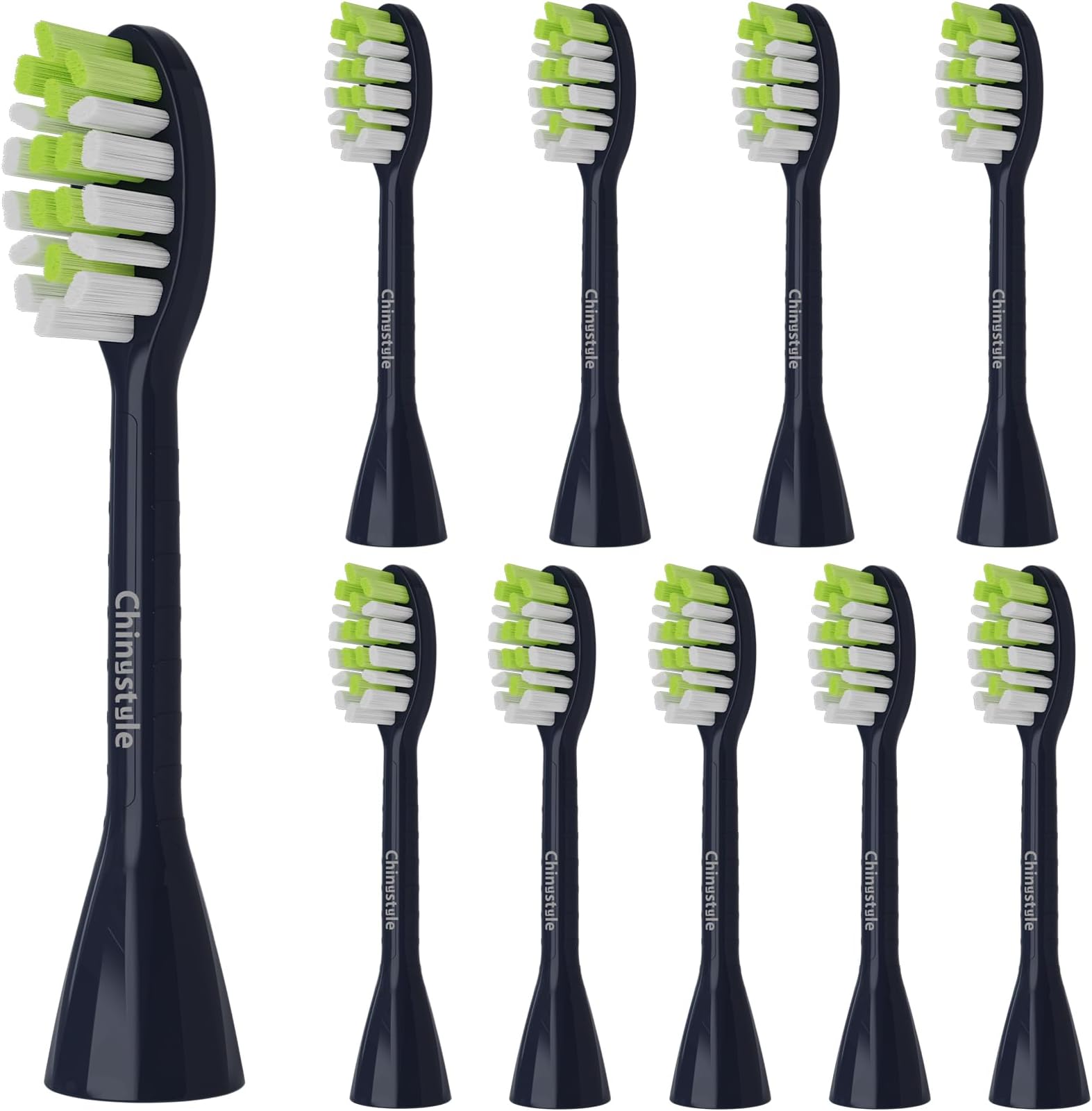 Toothbrush Replacement HeadsCompatible with Philips One Sonicare Electric Toothbrush HY1200 HY1100, Tooth Brush Head Navy Blue -10 Pack