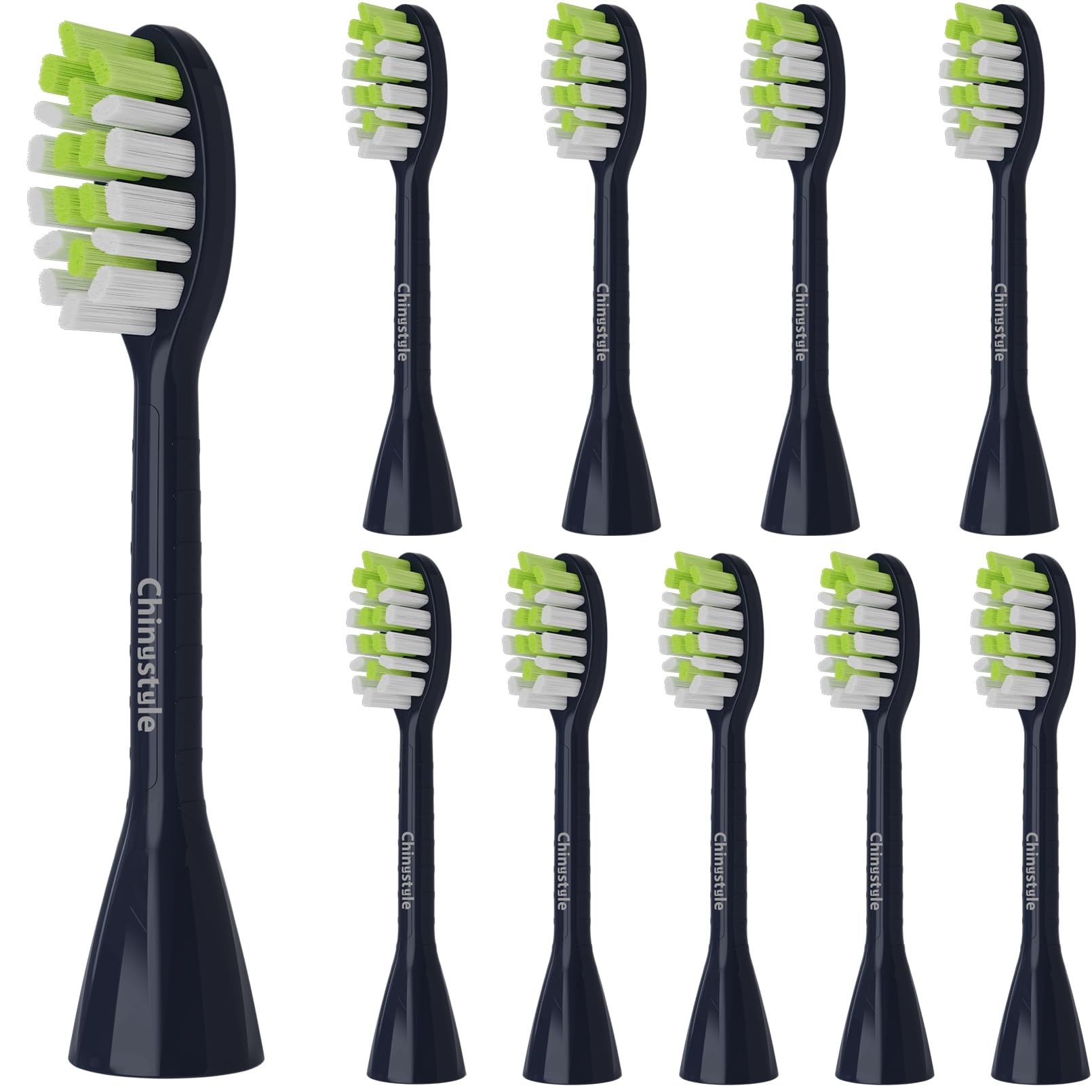 Replacement Toothbrush Heads Compatible with Philips One Sonicare Electric Toothbrush HY1200 HY1100, Tooth Brush Head Navy Blue -10 Pack