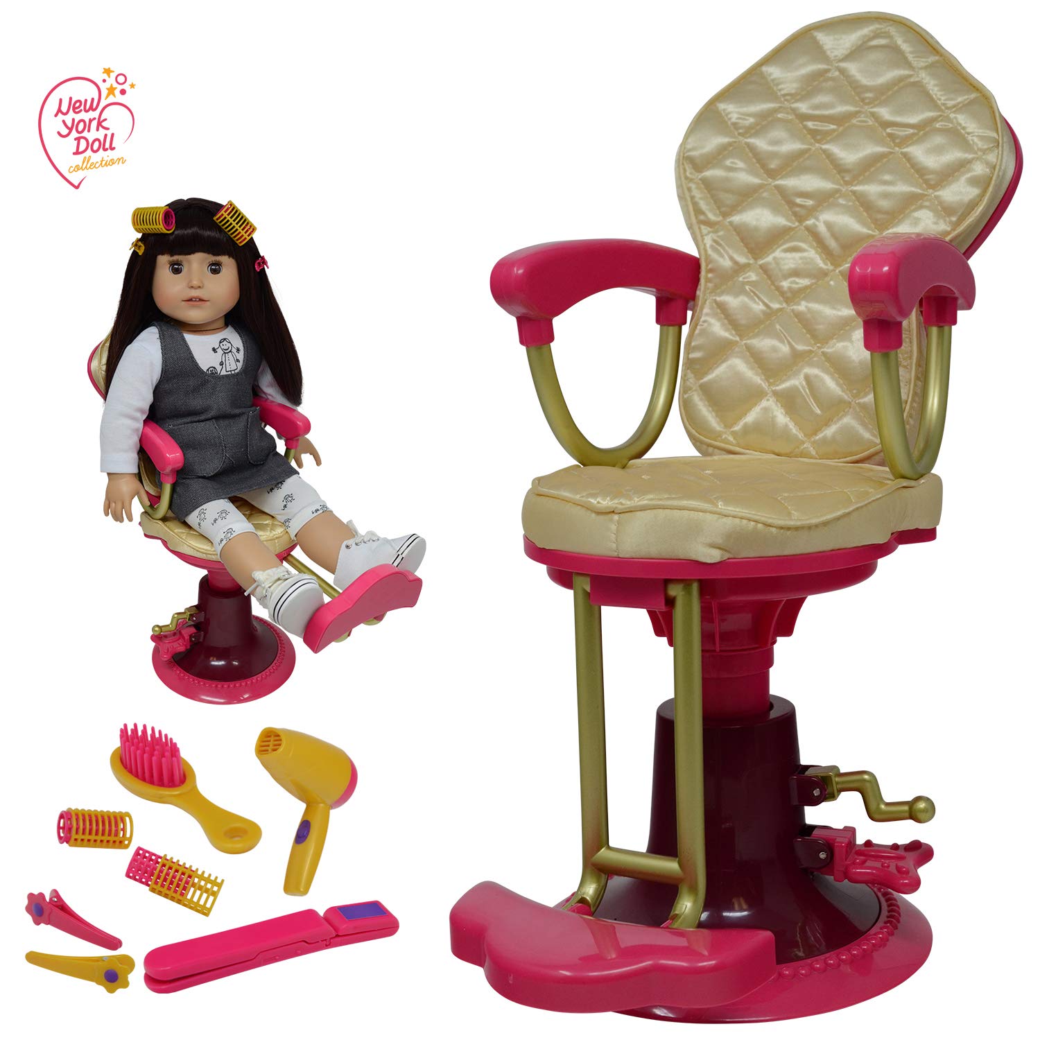 american girl hair salon set