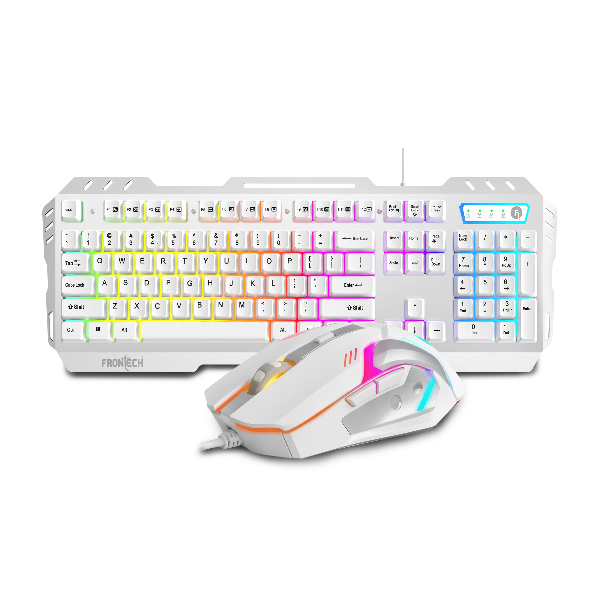 anti✴️bac2k Amazon.in: Buy Frontech Metal Warrior Gaming Combo | Rainbow