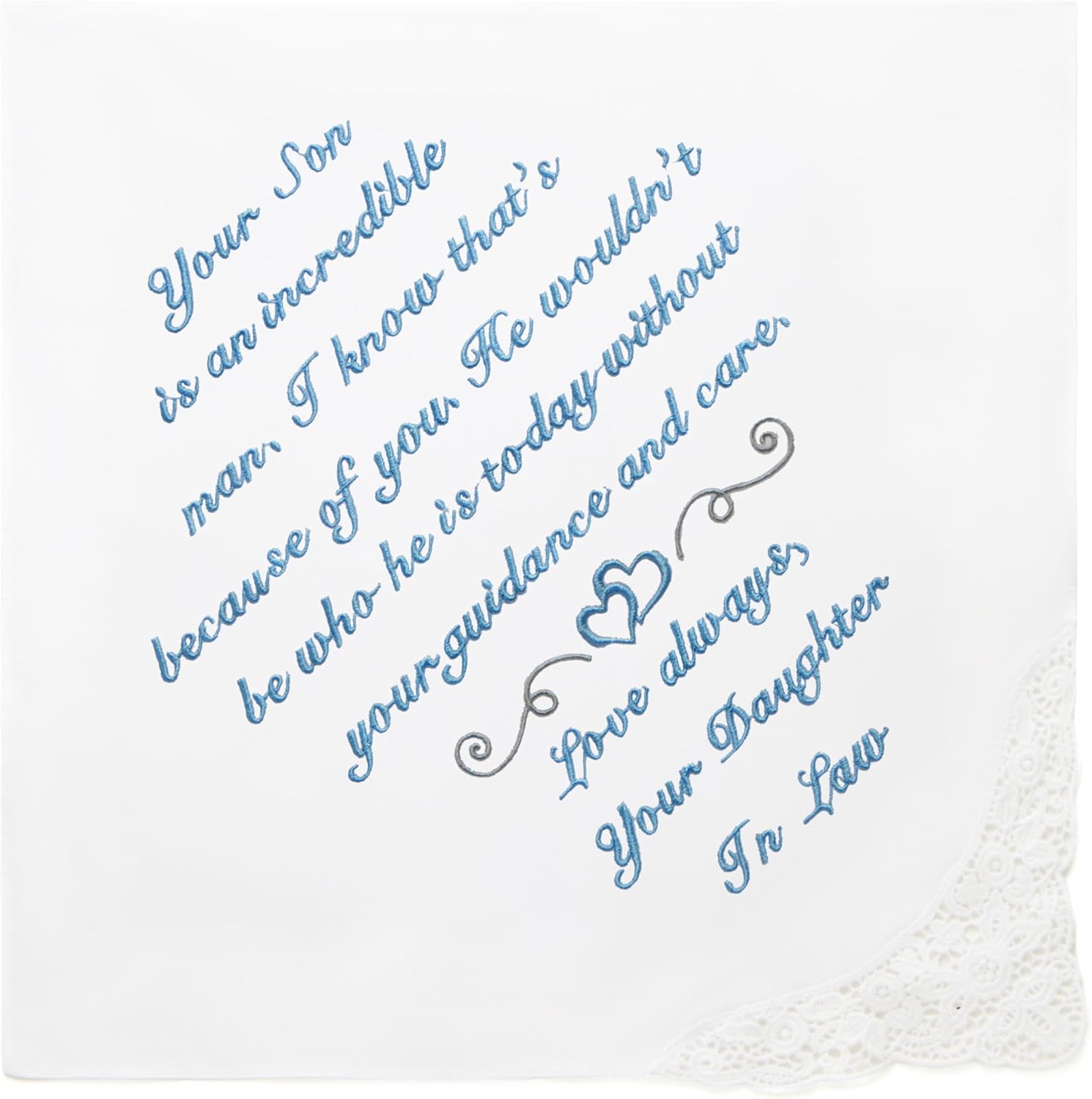Wedding Handkerchief - Something Blue for Bride on Wedding Day - Bridal Weddings Hankie