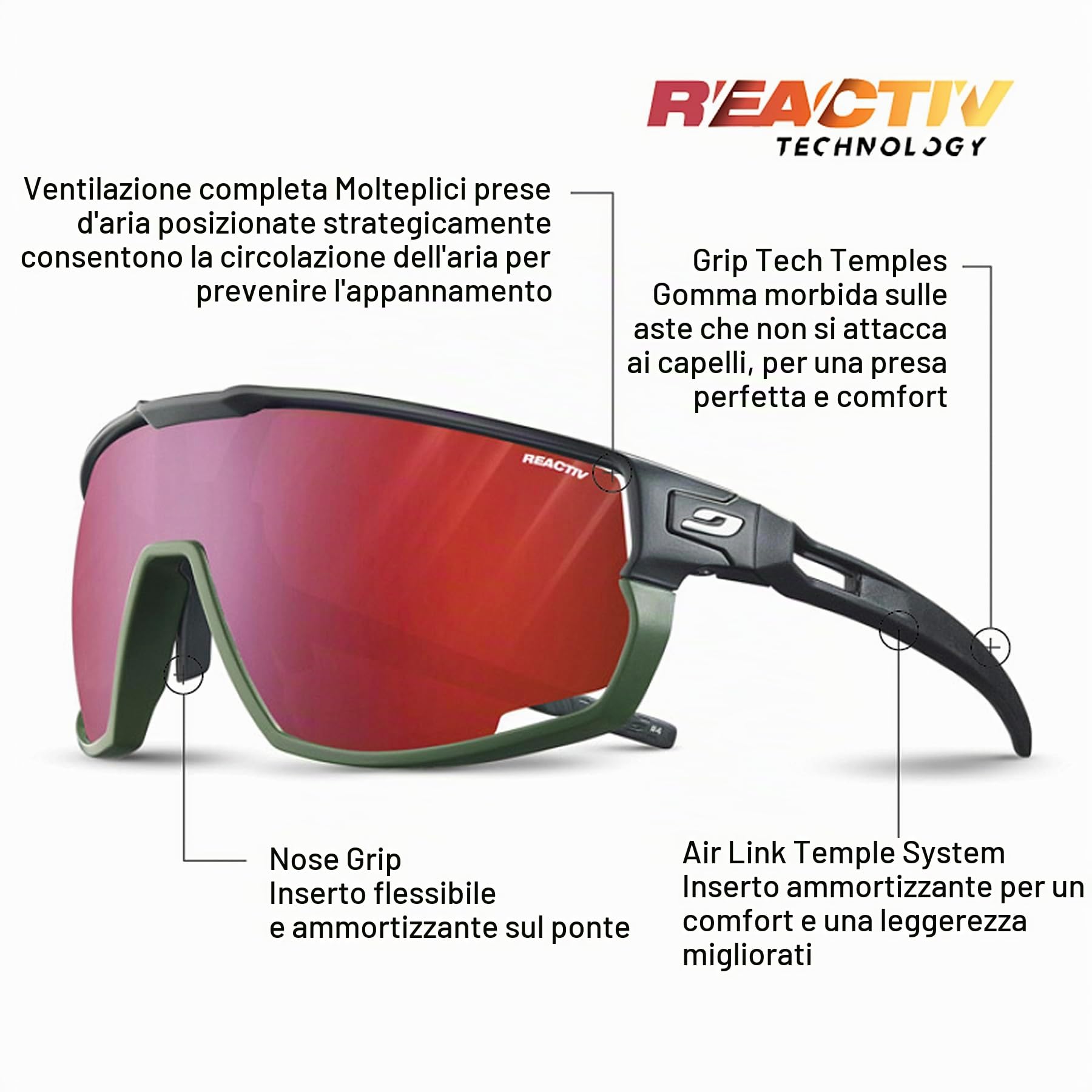 Julbo RUSH Occhiali da sole Ciclismo Adulto misto