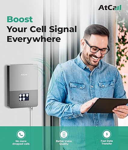 Miniatura 4 de Amplificador de teléfono celular para el hogar, hasta 6,000 pies cuadrados, pantalla LCD inteligente, antena interior incorporada, Boost 5G 4G LTE