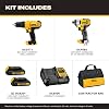 Kit combinado de taladro inalámbrico y atornillador de impacto DEWALT 20V MAX, incluye 2 baterías, cargador y bolsa (DCK240C2) 3