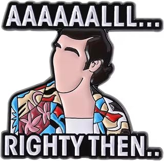 Ace Ventura Pet Detective AAAAAALLL ALL Righty Then Alrighty Football Laces Out Hike Jim Carrey Funny Comedy Movie Film Do Not Go In There 1.25" Enamel Pin Badge