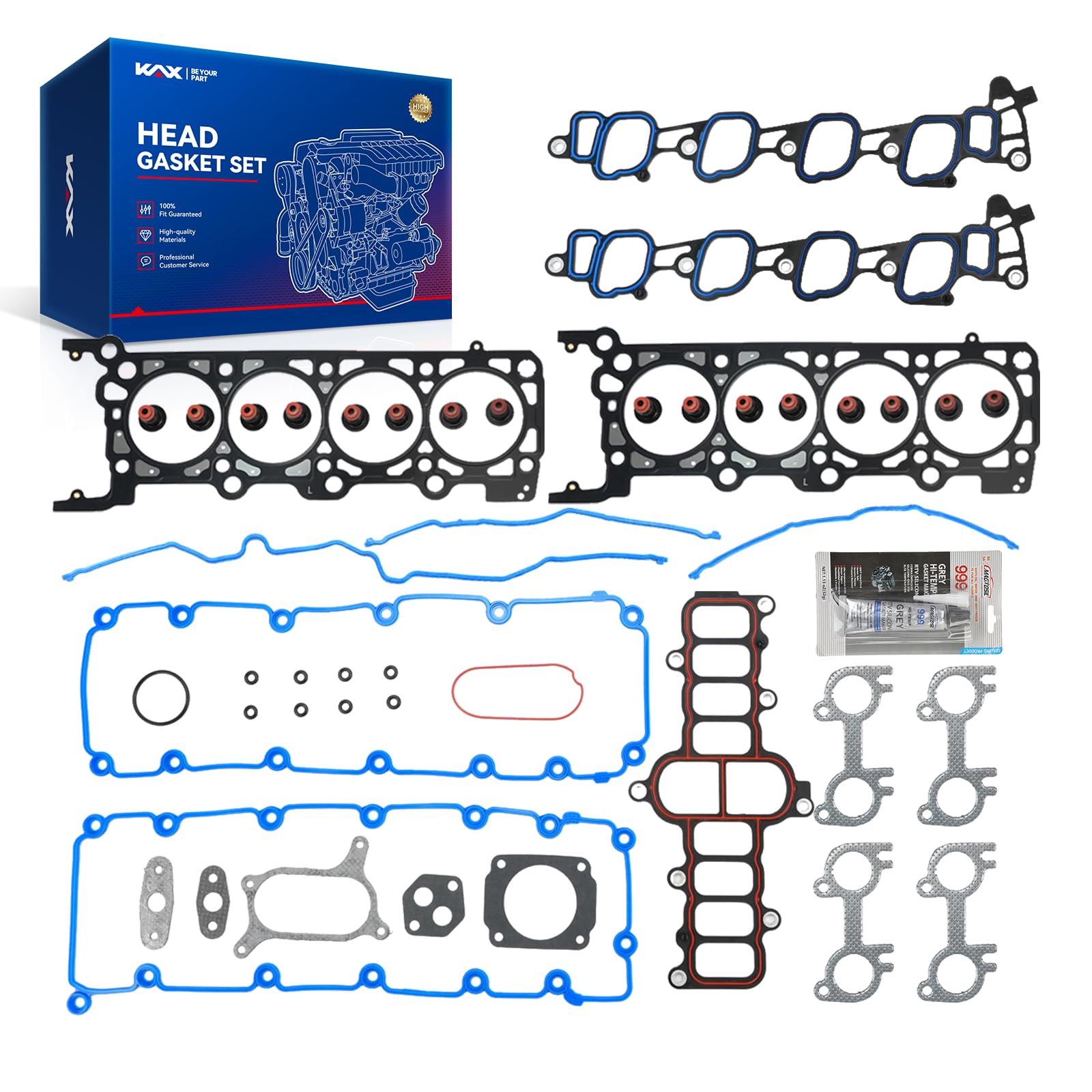 KAX Cylinder Head Gasket Set Fit for Ford F-150/Expedition 2000-2004 5.4L