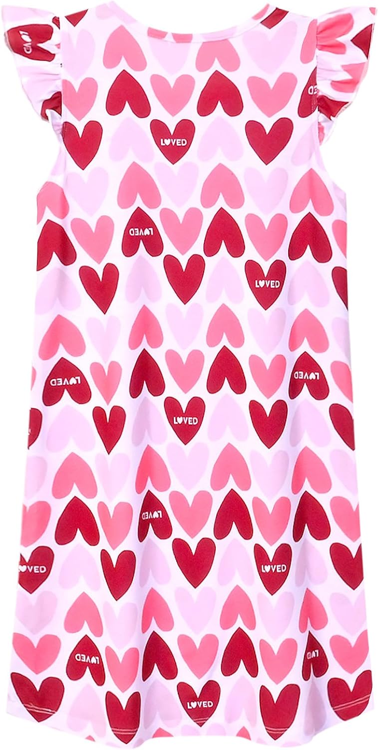 Perfashion Girls Nightgowns Soft Sleepwear Nightdress Flutter Sleeve Kitten/Rabbit Pajamas 4-13 Years - Image 2