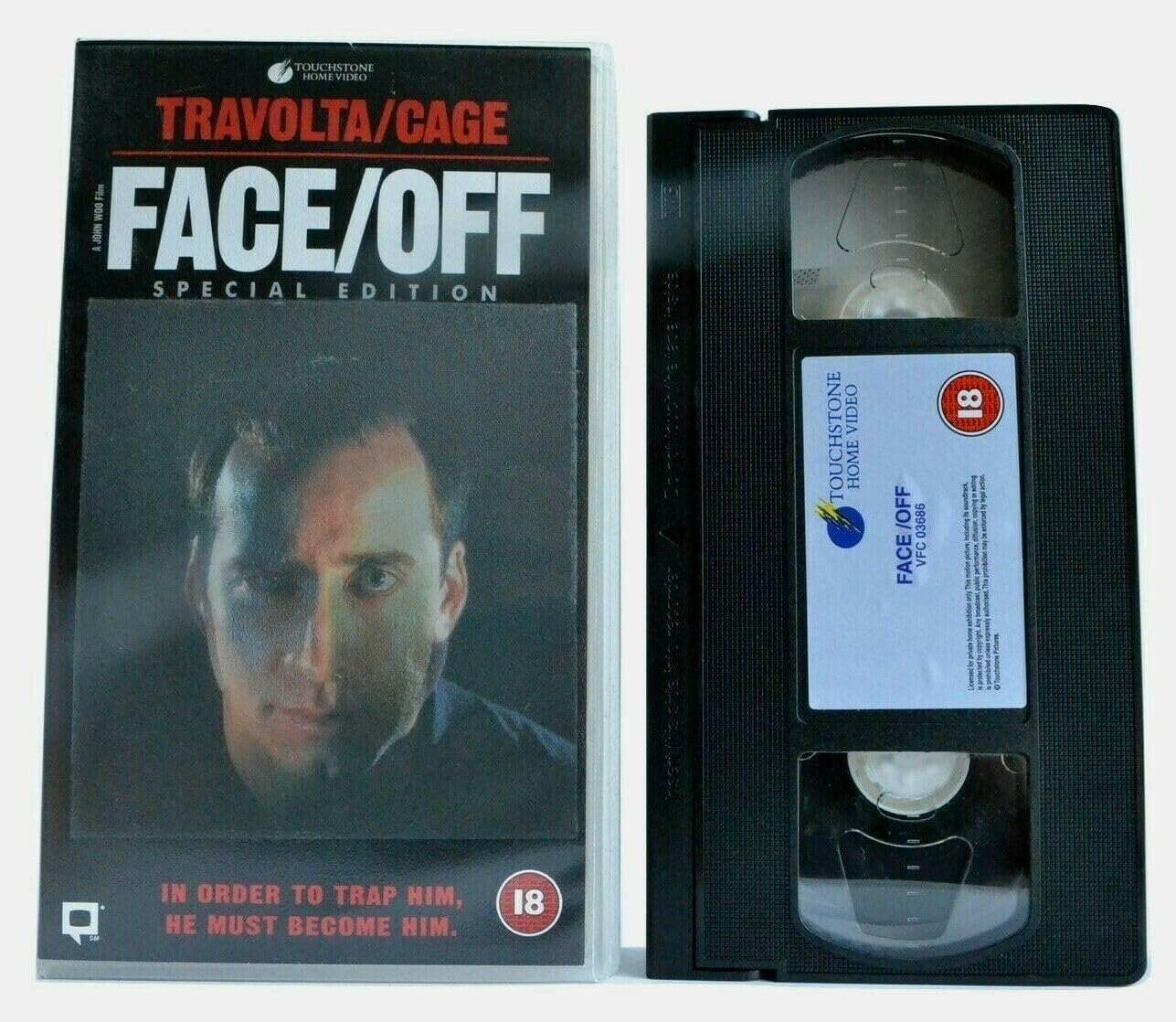 Face Off VHS Import anglais cassette vidéo pour magnétoscope salon cinéma de genre