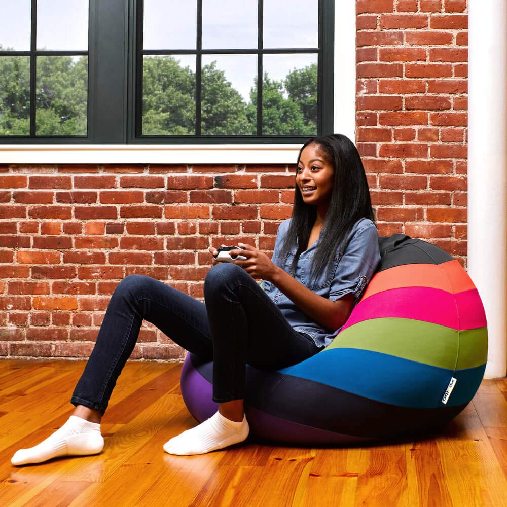 Yogibo Drop（ヨギボー ドロップ）／ビーズソファ・一人掛け Amazon.co.jp: Yogibo Drop Rainbow ヨギボー ドロップ レインボー