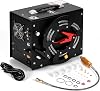 tuxing 4500 psi pcp air compressor built-in converter / water oil filter auto stop oil / water free unique vertical + wire coil design powered by 12 v or 220 v for paintball / scuba tank