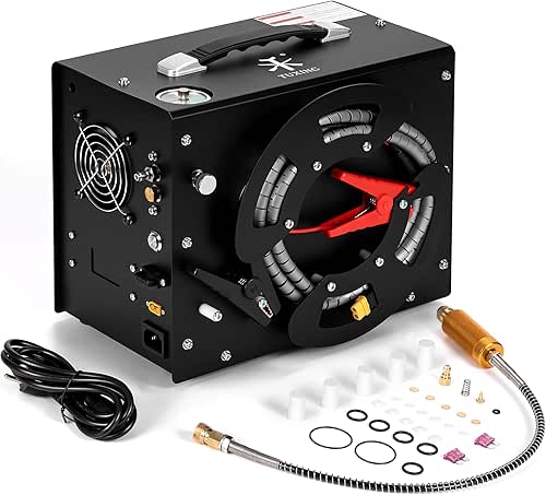 TUXING PCP Air Compressor,4500Psi 30Mpa High Pressure Air Pump, Built-in