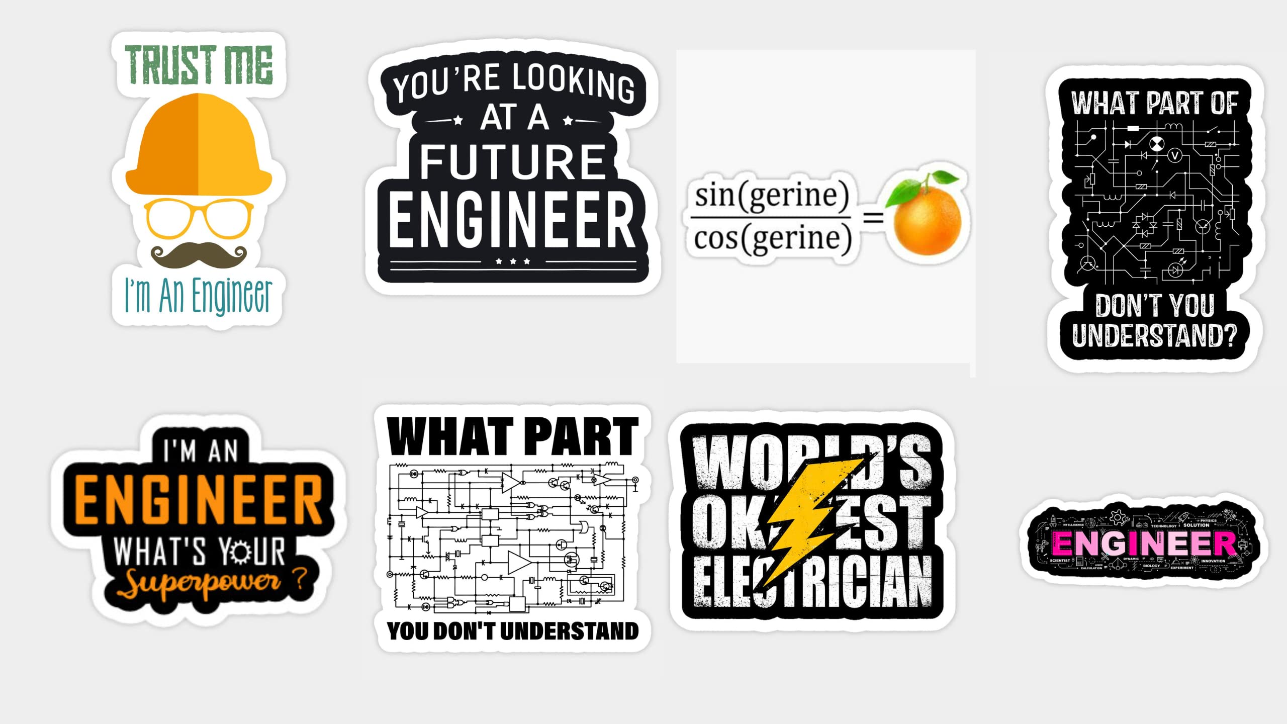 Wrap It All I Am an Engineer Stickers - Pack of 8 (Vinyl Stickers,Multipurpose use for Laptop/Mobile/Bike/Luggage/Bottle/Guitar/Journal), 2.5 x 2.5 inches, Multicolor) (B0BPR9YWNB) Amazon Price History, Amazon Price Tracker