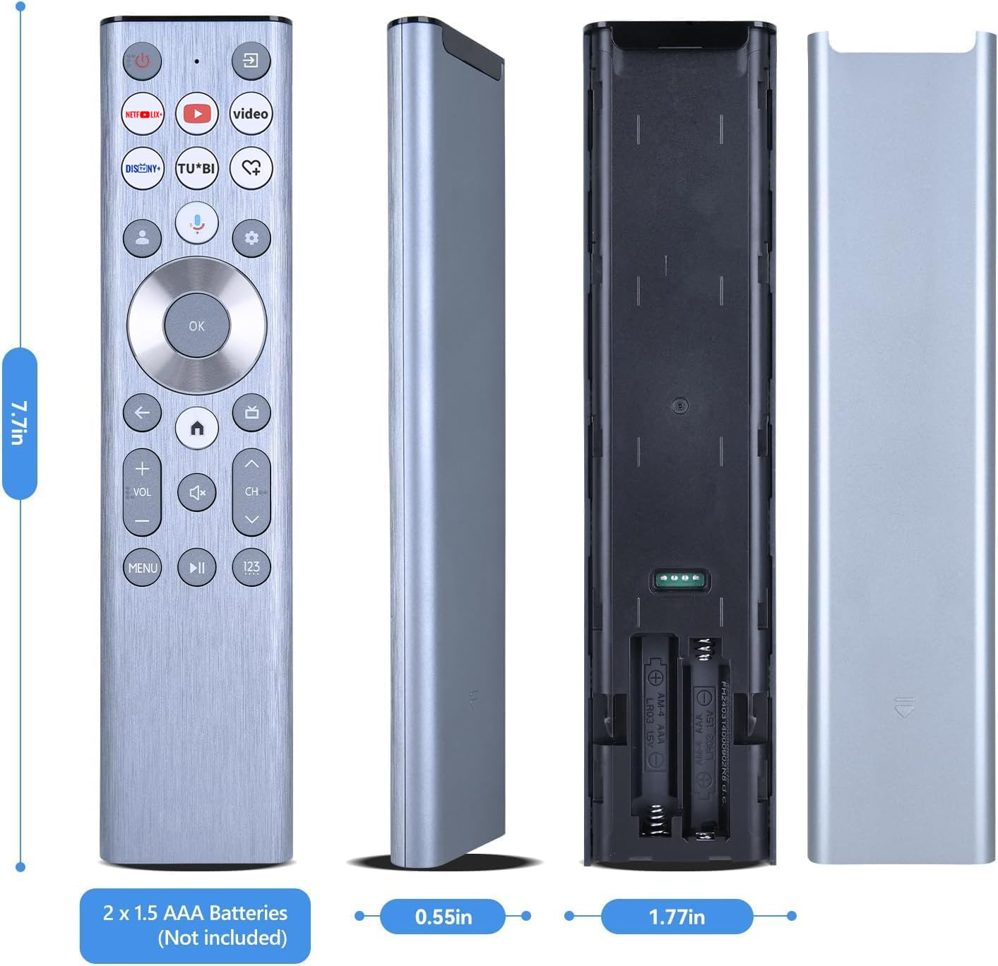 ERF6A80 zamienny pilot do telewizora z podświetleniem głosowym do Hisense, do Hisense U6 U7 U8 serii A7 Mini-LED ULED 4K UHD Google Smart TV