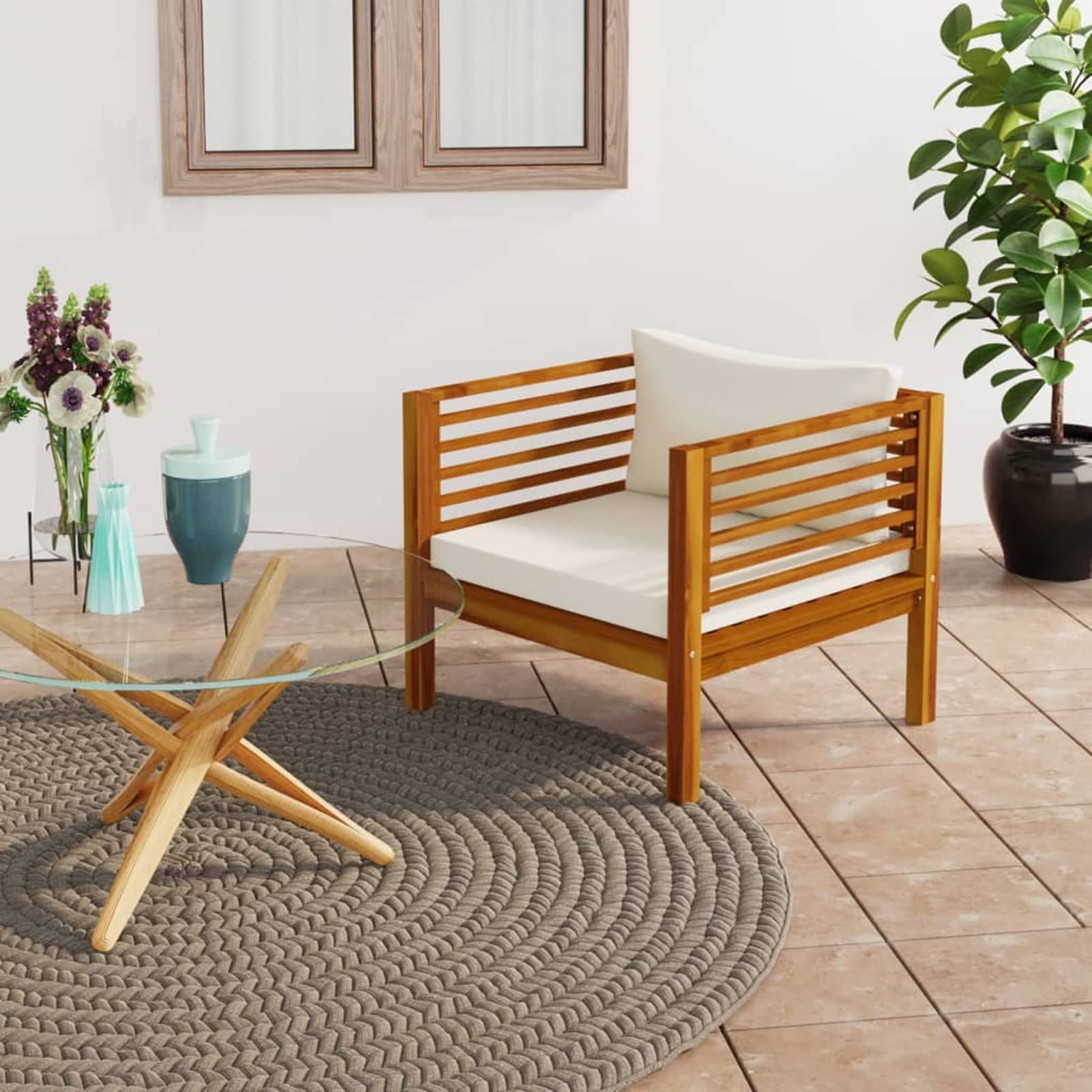 Chaise de jardin MOONAIRY en bois d'acacia pour créer des souvenirs mémorables