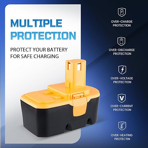 Miniatura 4 de VINIDA Paquete de 2 baterías de repuesto de 4.8Ah Ni-Mh P100 para Ryobi 18V batería P100 P101 P190 ABP1801 ABP1803 BPP1820