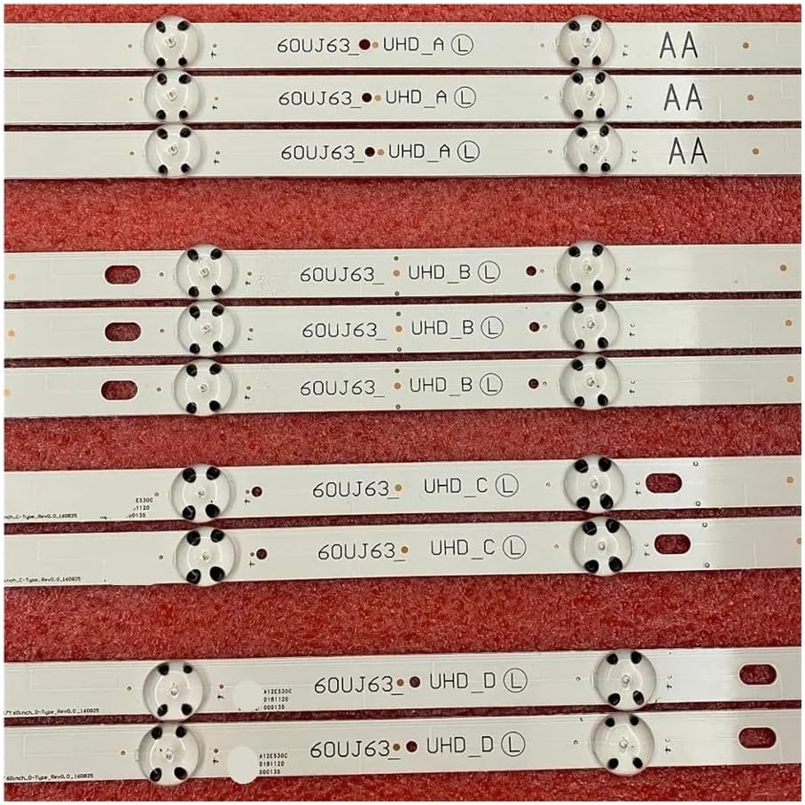 Compatible Kit 10PCS Backlight 3V 60UJ630Y 60UJ651V 60UJ670V 60UJ6300 60UJ6050 60UJ630V 60UJ634V 60UJ6309 17Y 60inch_A 60UJ63_UHD_A B C D